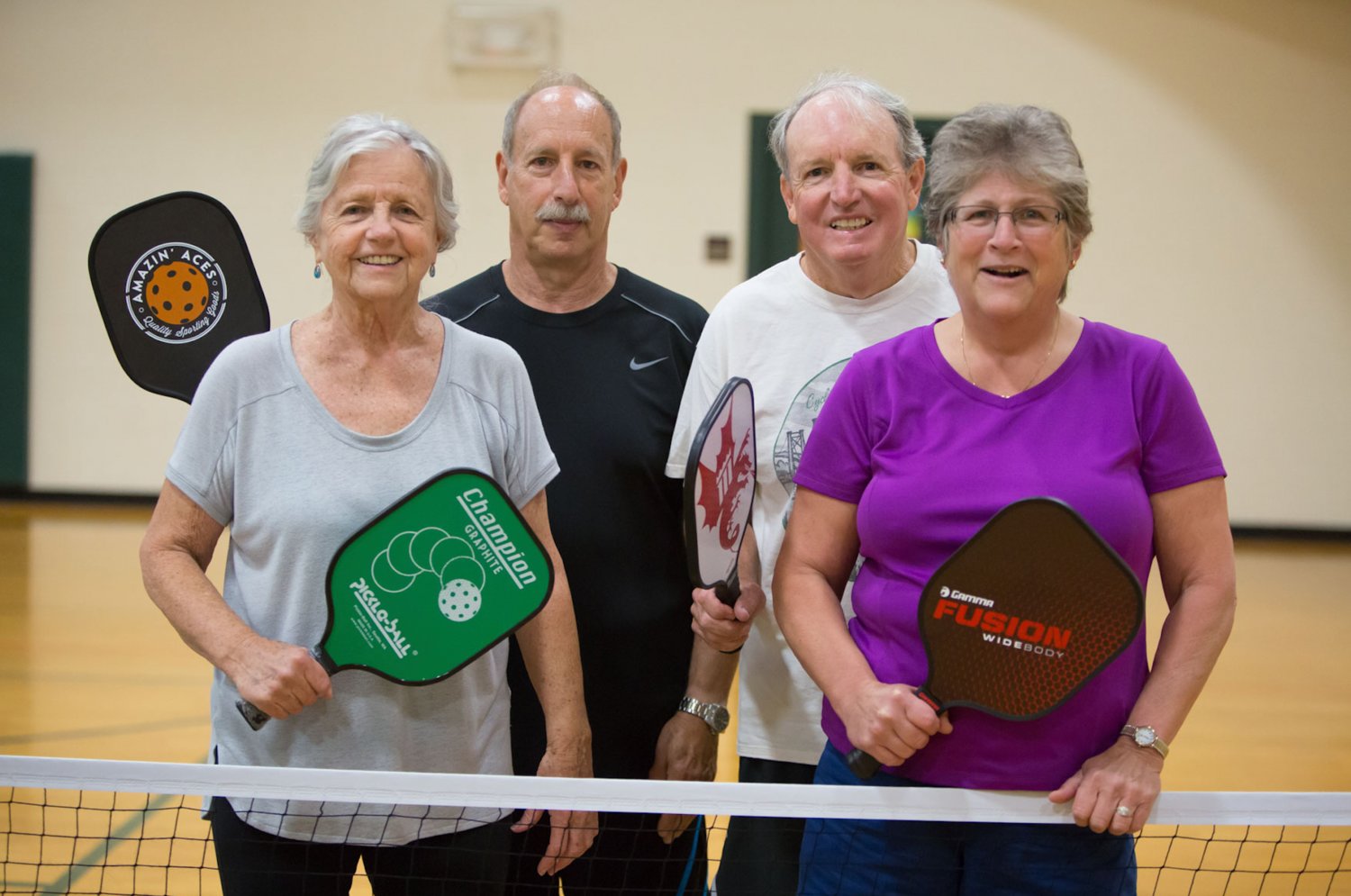 Pickleball is a popular sport with seniors at the Kalona YMCA.